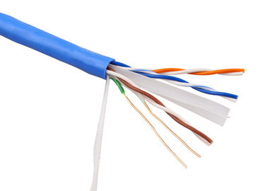 100 İletişim FTP Cat6A Kablo Dijital İletişim 30 Voltaj için Mavi Renk